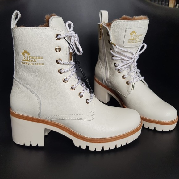 Panama Jack Shoes - Waterproof Fur lined leather combat boots NEW